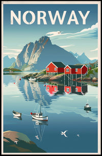 Serene Scandinavian Landscape Travel Poster PosterGoat