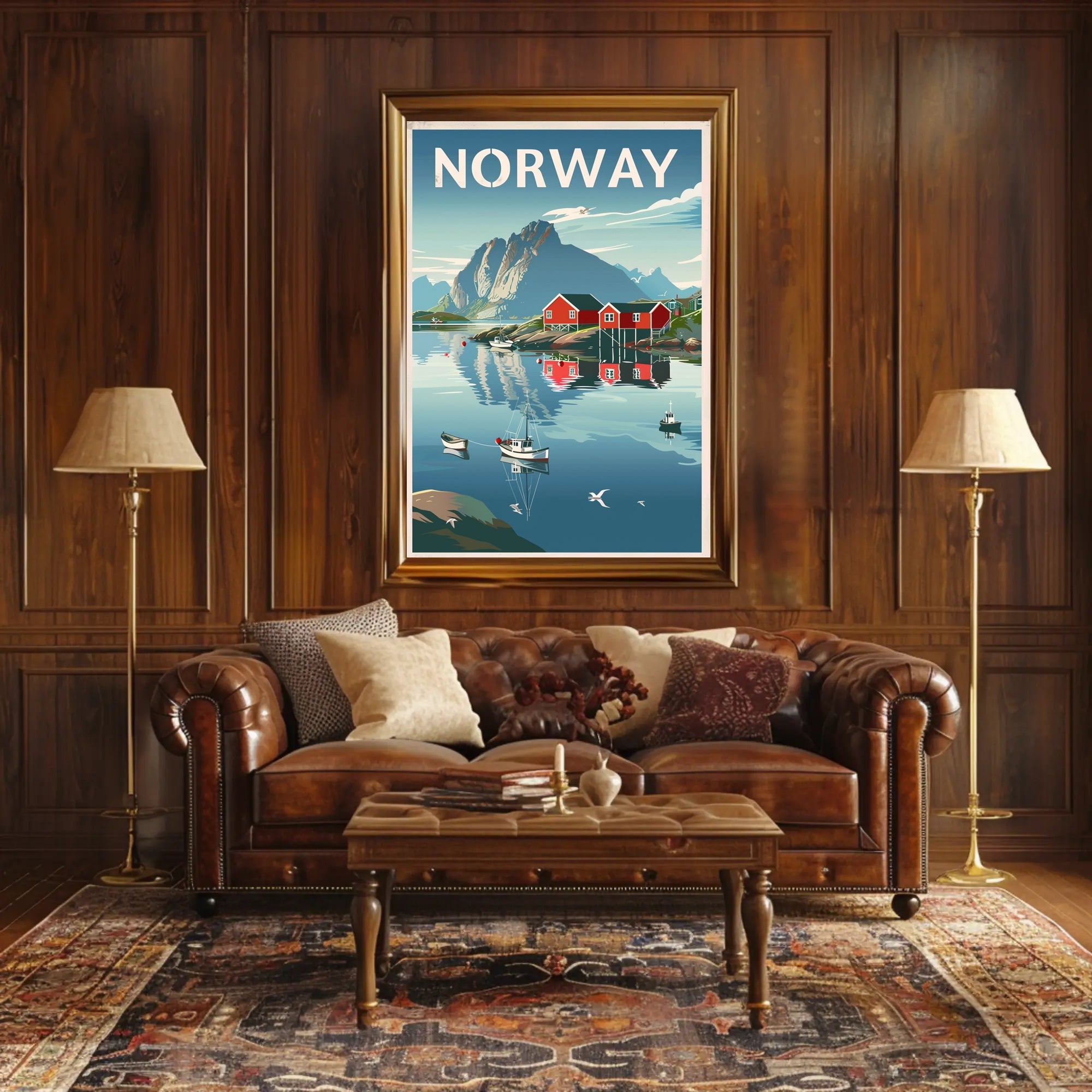 Serene Scandinavian Landscape Travel Poster PosterGoat