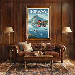 Serene Scandinavian Landscape Travel Poster PosterGoat