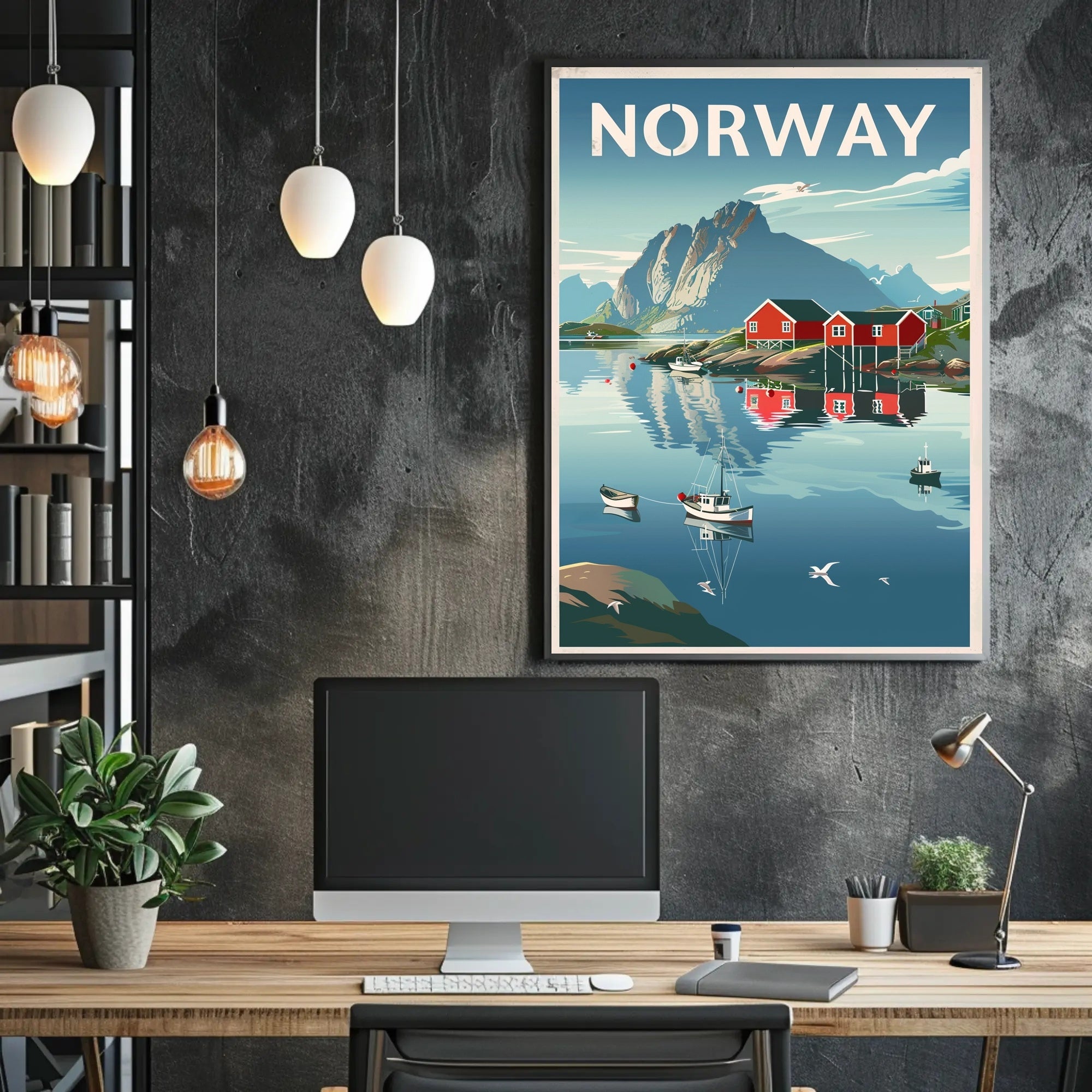 Serene Scandinavian Landscape Travel Poster PosterGoat