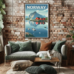 Serene Scandinavian Landscape Travel Poster PosterGoat