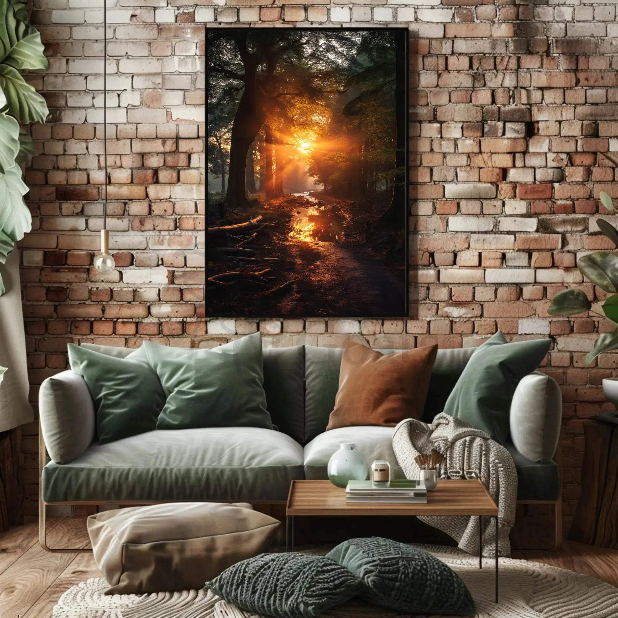 Serene Sunrise Forest Art Print National Park Poster PosterGoat