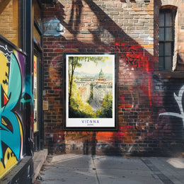 Serene Vienna Architecture Watercolor Travel Poster PosterGoat