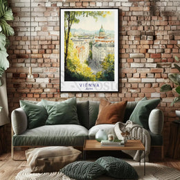 Serene Vienna Architecture Watercolor Travel Poster PosterGoat