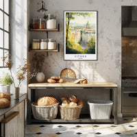 Serene Vienna Architecture Watercolor Travel Poster PosterGoat