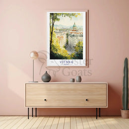 Serene Vienna Architecture Watercolor Travel Poster PosterGoat
