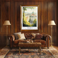 Serene Vienna Architecture Watercolor Travel Poster PosterGoat