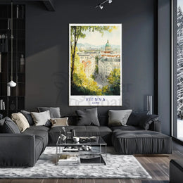 Serene Vienna Architecture Watercolor Travel Poster PosterGoat