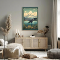 Serene Wilderness Whale Breach Vintage National Park Poster PosterGoat