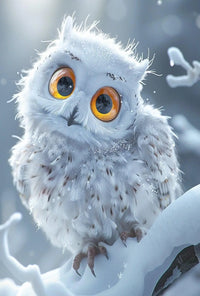 Serene Winter Owl Enchantment Art Print Animal Poster PosterGoat