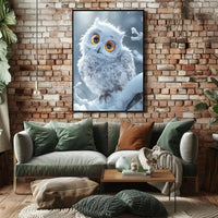 Serene Winter Owl Enchantment Art Print Animal Poster PosterGoat