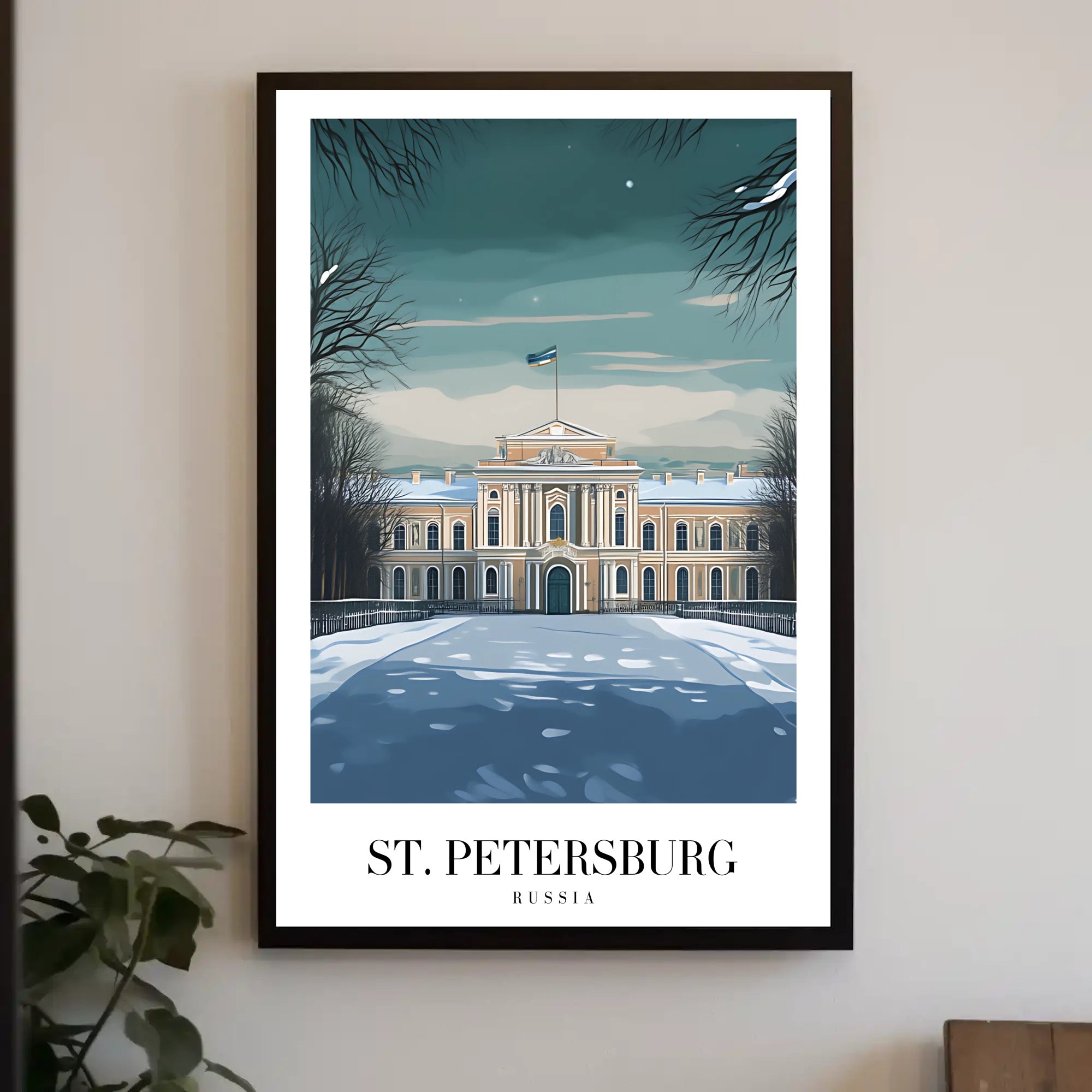 Serene Winter Scene Poster of Russian Heritage Architecture PosterGoat
