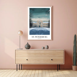 Serene Winter Scene Poster of Russian Heritage Architecture PosterGoat