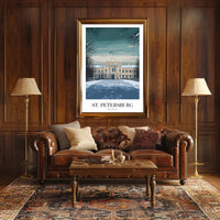 Serene Winter Scene Poster of Russian Heritage Architecture PosterGoat
