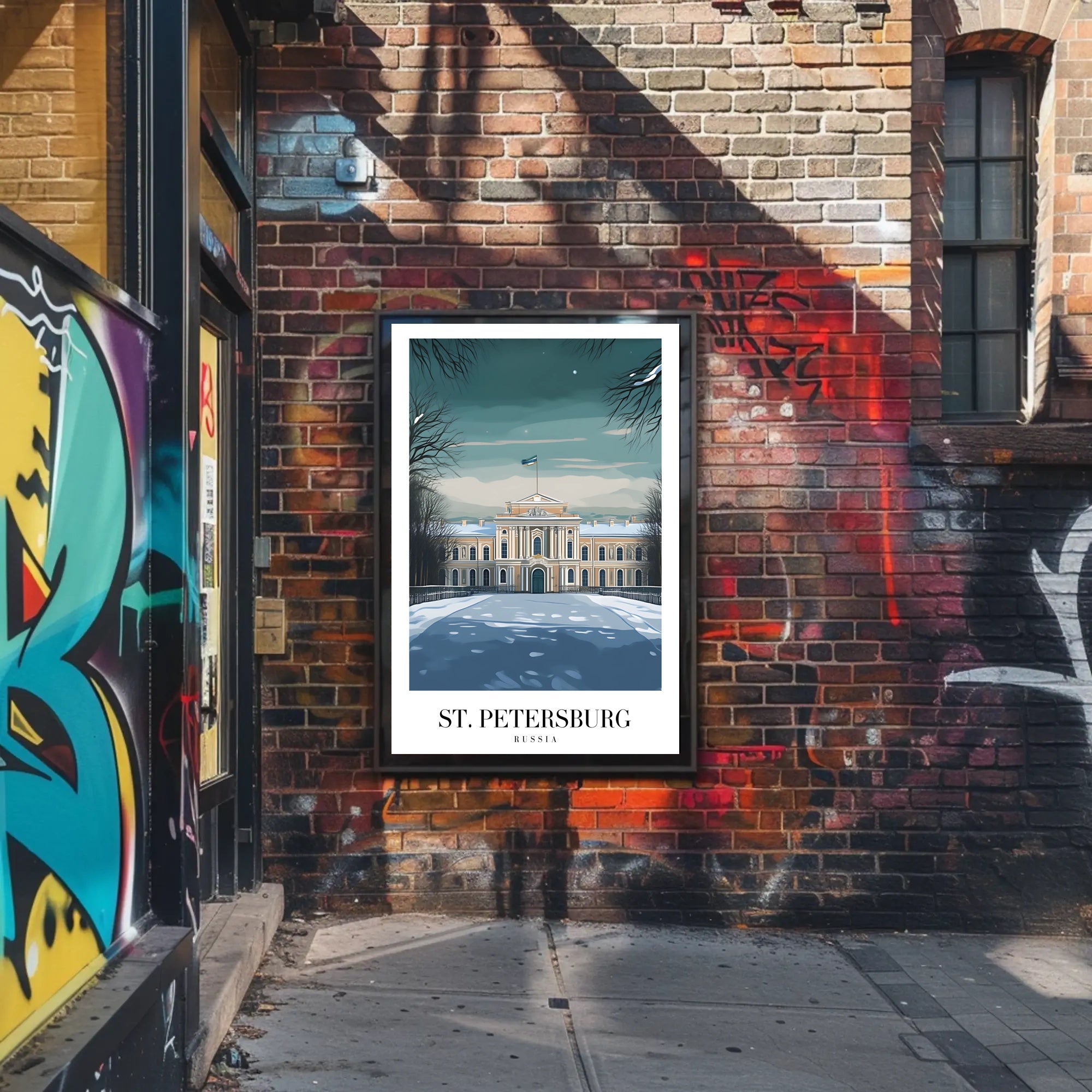 Serene Winter Scene Poster of Russian Heritage Architecture PosterGoat