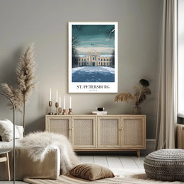 Serene Winter Scene Poster of Russian Heritage Architecture PosterGoat