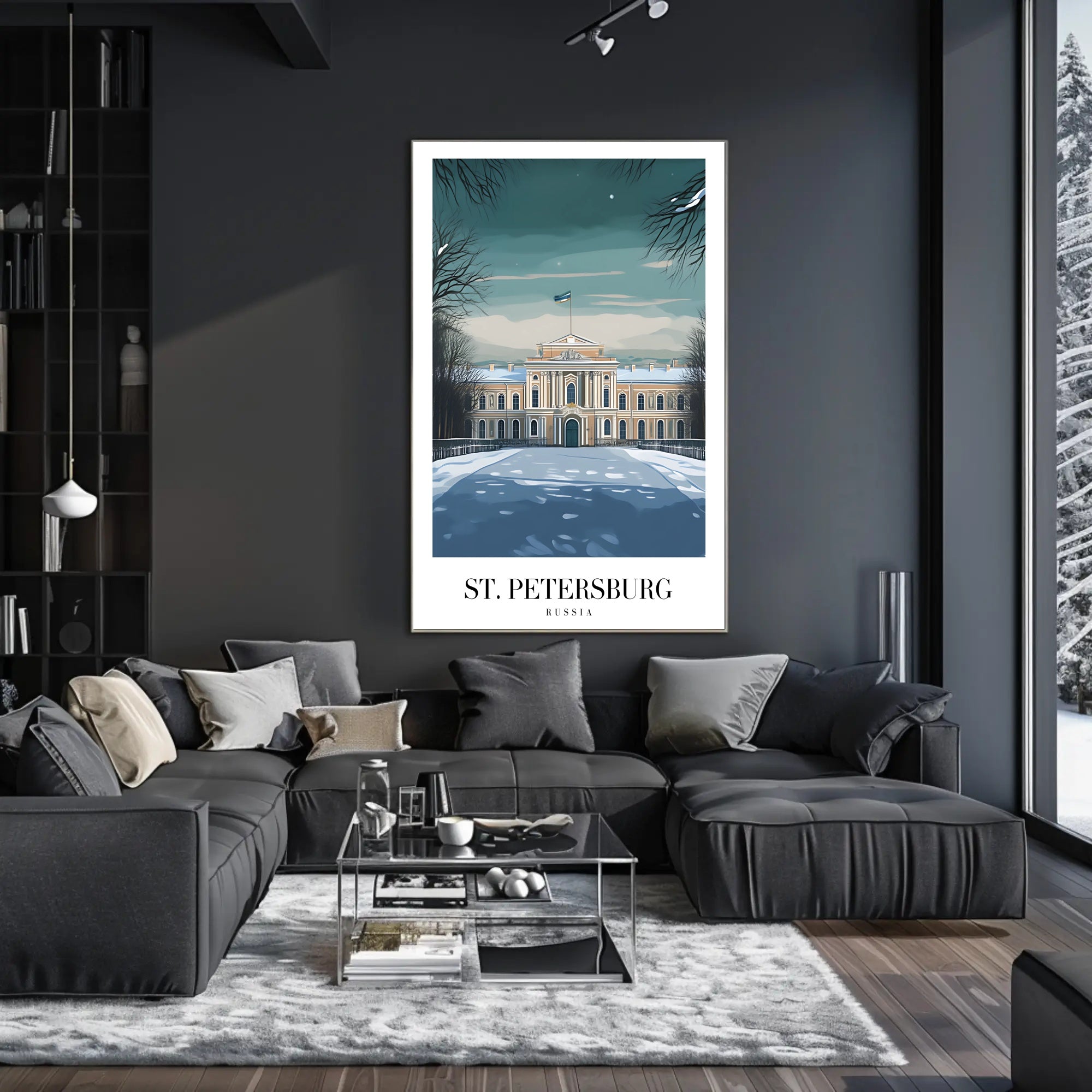 Serene Winter Scene Poster of Russian Heritage Architecture PosterGoat