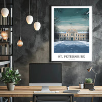 Serene Winter Scene Poster of Russian Heritage Architecture PosterGoat