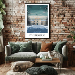 Serene Winter Scene Poster of Russian Heritage Architecture PosterGoat