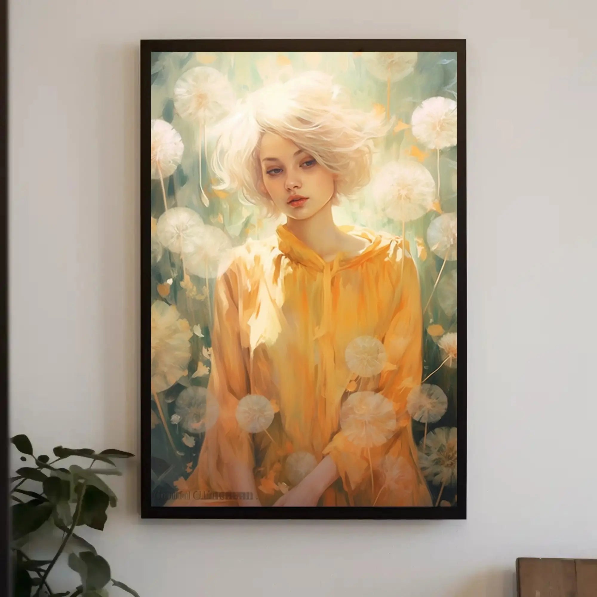 Serene Woman in Nature Artistic Poster PosterGoat