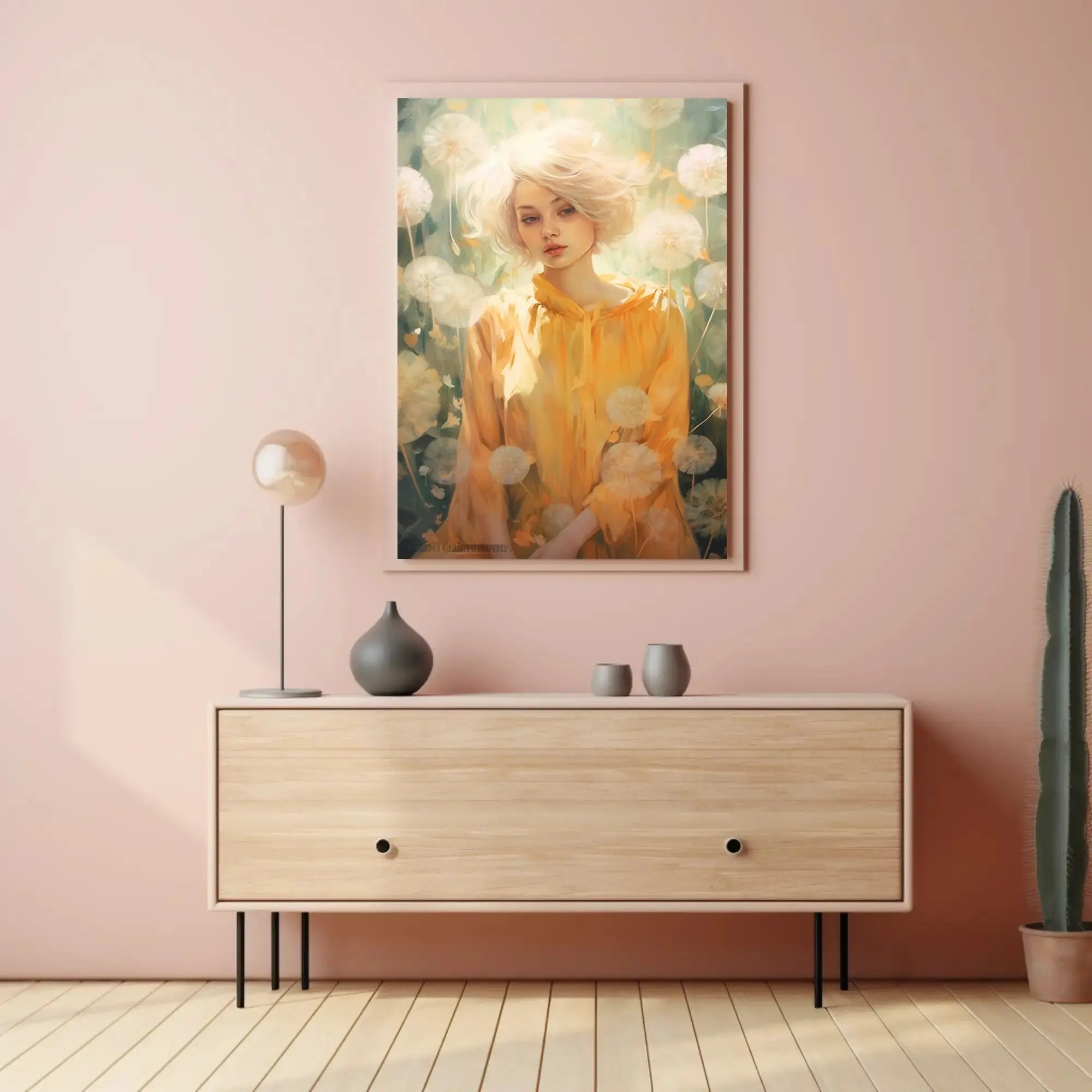 Serene Woman in Nature Artistic Poster PosterGoat