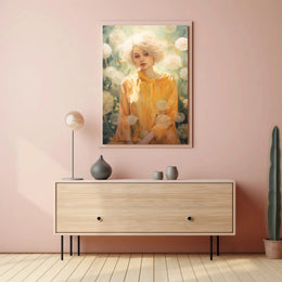 Serene Woman in Nature Artistic Poster PosterGoat
