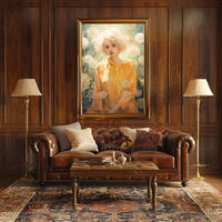 Serene Woman in Nature Artistic Poster PosterGoat