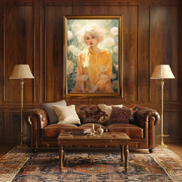 Serene Woman in Nature Artistic Poster PosterGoat