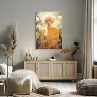 Serene Woman in Nature Artistic Poster PosterGoat