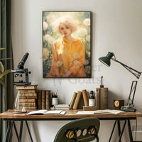 Serene Woman in Nature Artistic Poster PosterGoat