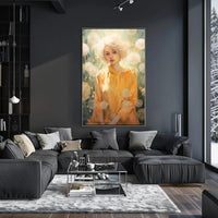 Serene Woman in Nature Artistic Poster PosterGoat