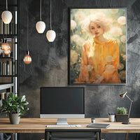 Serene Woman in Nature Artistic Poster PosterGoat