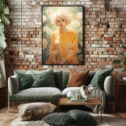 Serene Woman in Nature Artistic Poster PosterGoat
