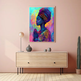 Serene Woman in Prayer - Cultural or Heritage Poster PosterGoat