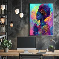 Serene Woman in Prayer - Cultural or Heritage Poster PosterGoat