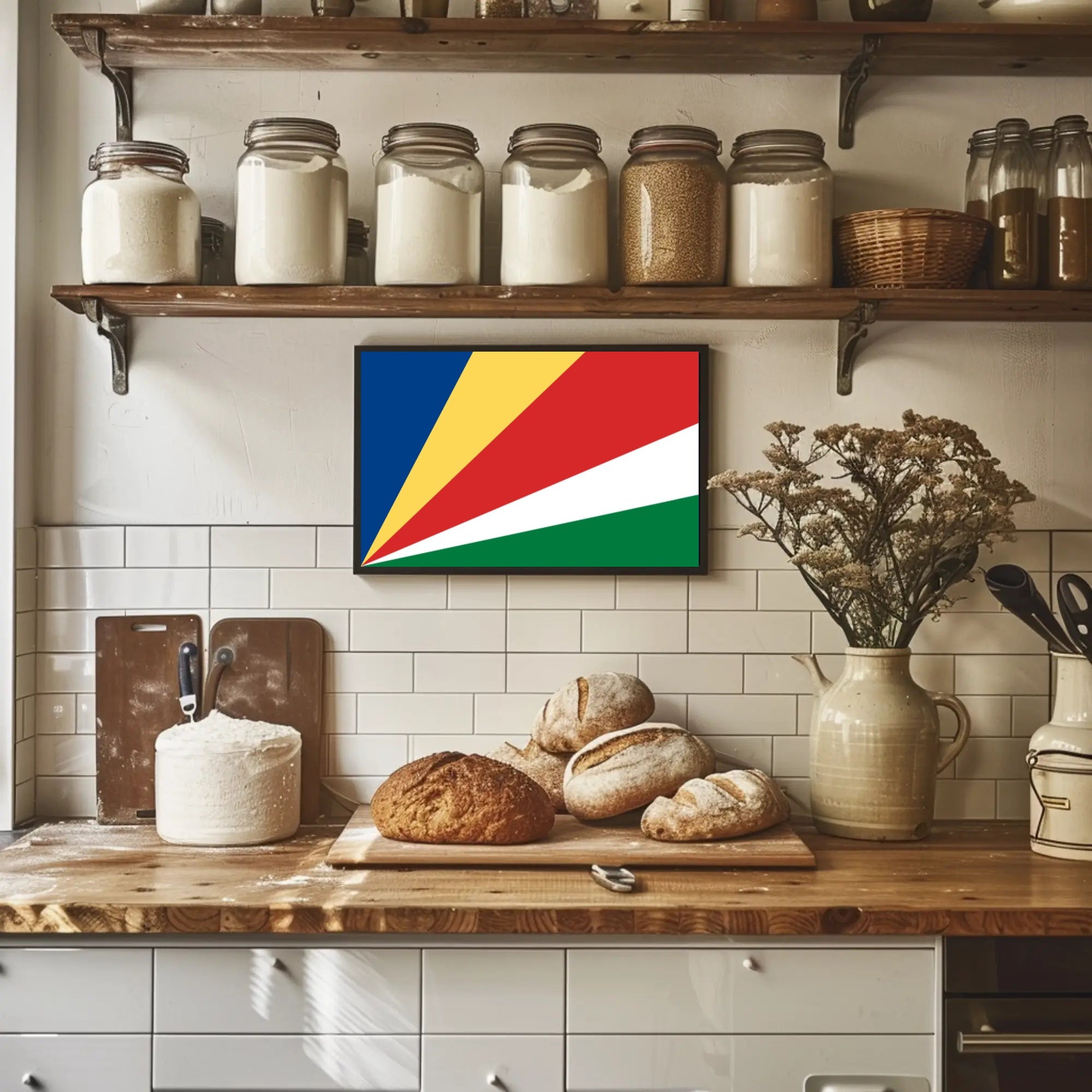Seychelles Flag Vibrant Patriotic Celebration Design Country Flag Poster PosterGoat