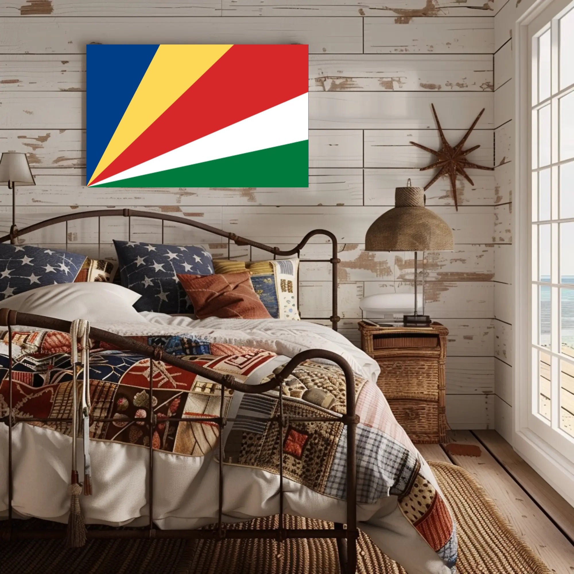 Seychelles Flag Vibrant Patriotic Celebration Design Country Flag Poster PosterGoat