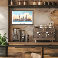 Shanghai Skyline Modern Art Poster - Urban or Cityscape Poster PosterGoat