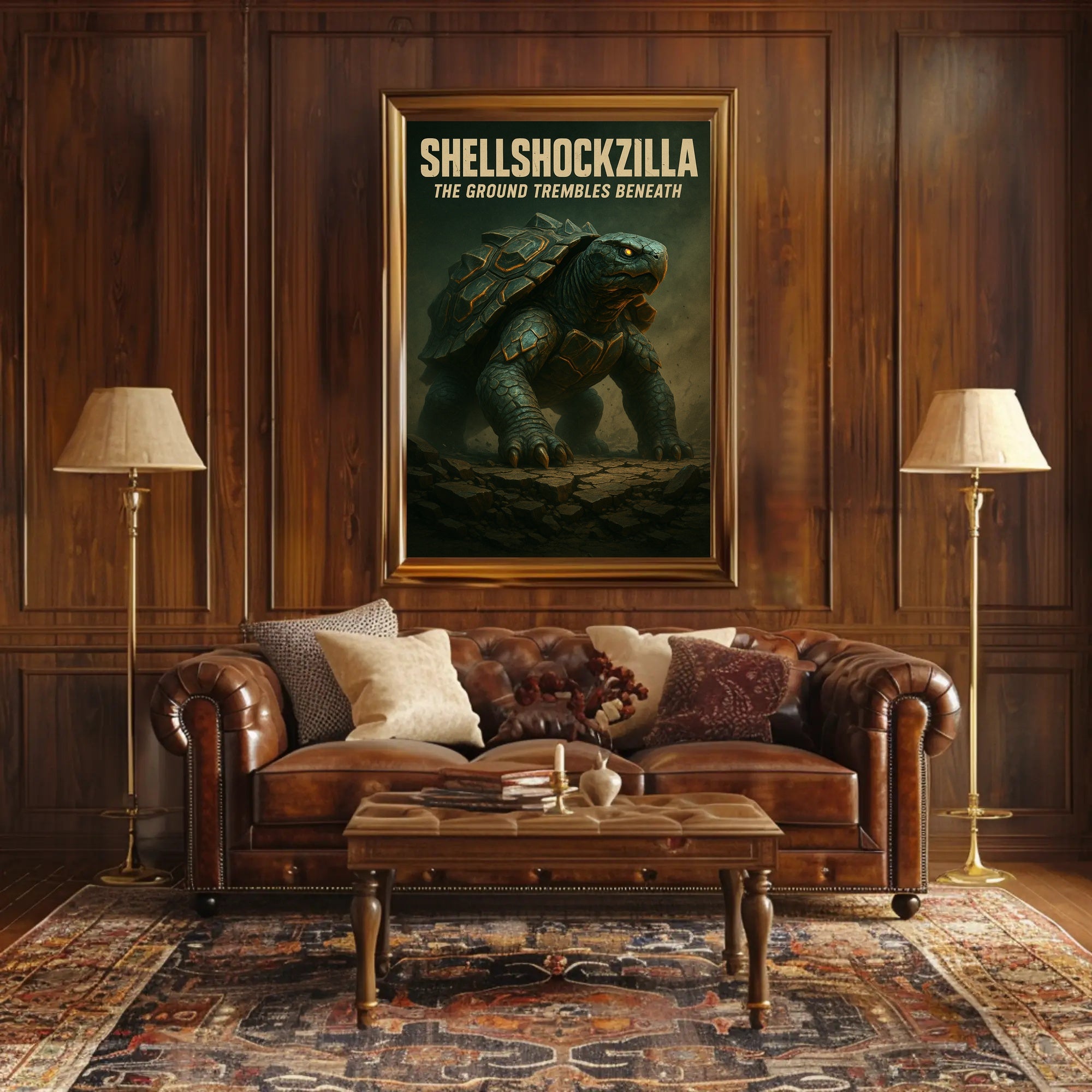 Shellshockzilla The Ground Trembles Poster PosterGoat