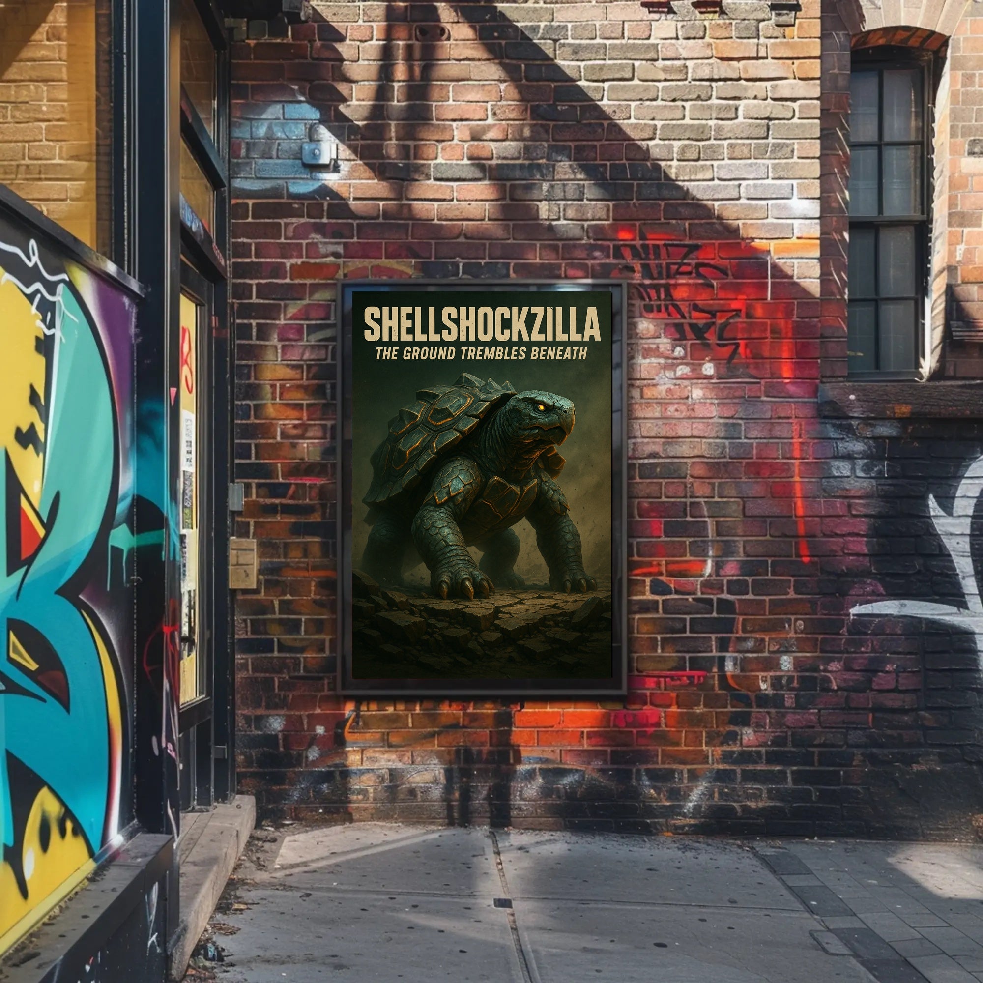 Shellshockzilla The Ground Trembles Poster PosterGoat