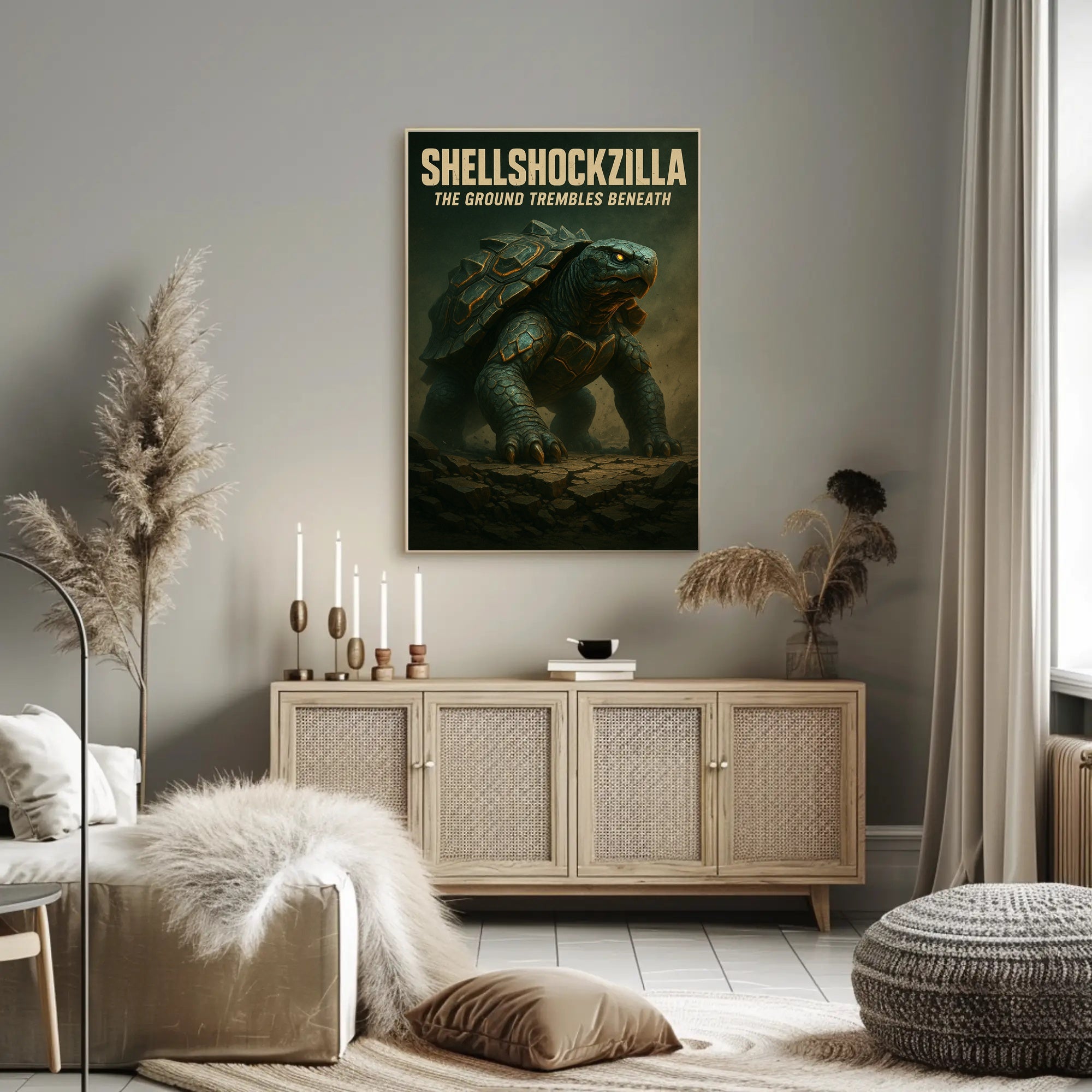 Shellshockzilla The Ground Trembles Poster PosterGoat