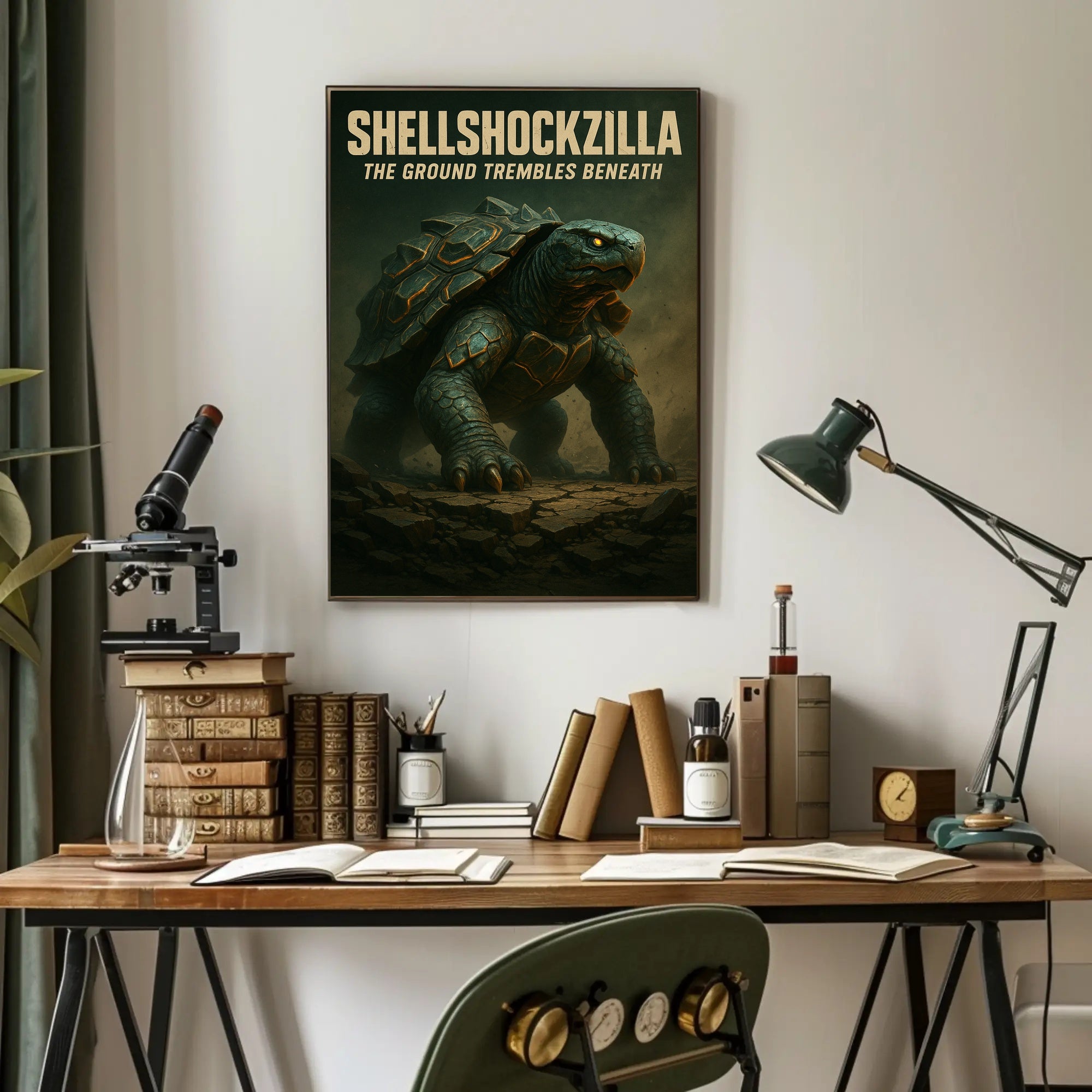 Shellshockzilla The Ground Trembles Poster PosterGoat