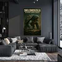 Shellshockzilla The Ground Trembles Poster PosterGoat
