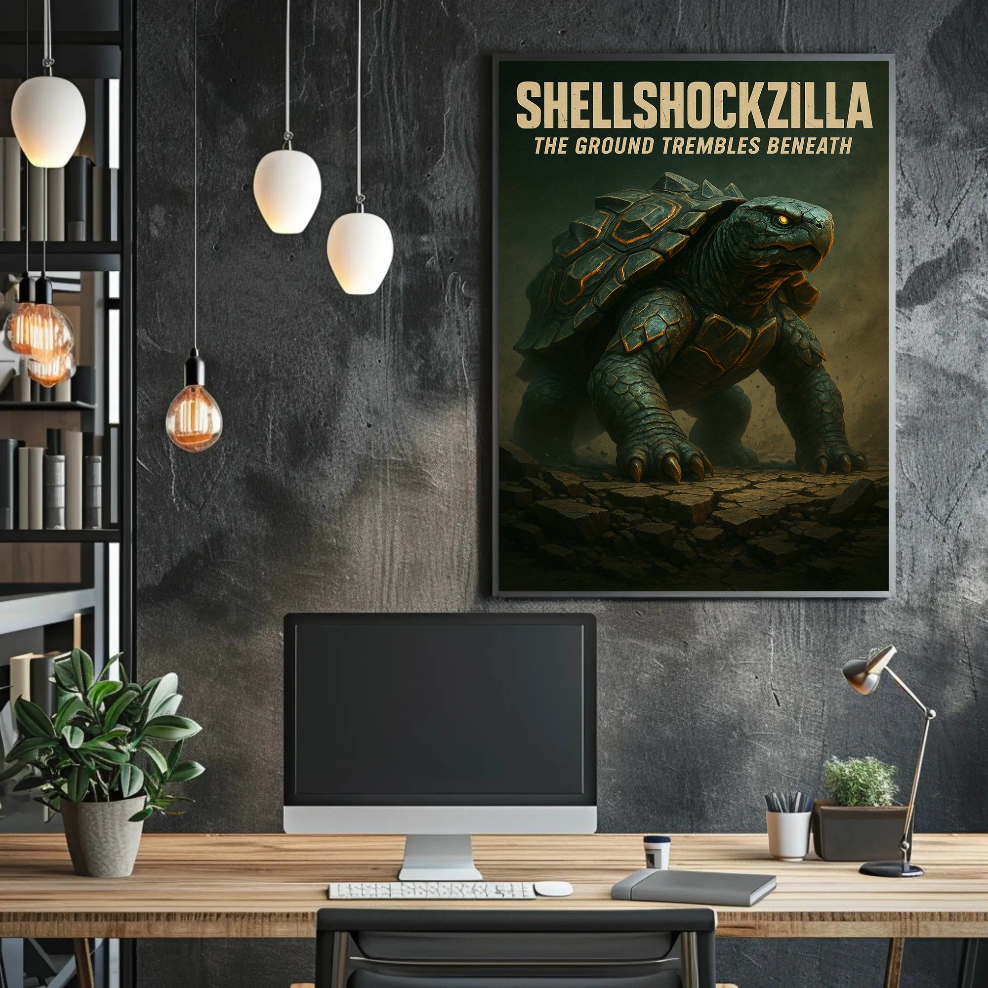 Shellshockzilla The Ground Trembles Poster PosterGoat