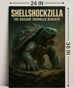 Shellshockzilla The Ground Trembles Poster PosterGoat