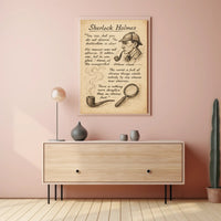 Sherlock Holmes Vintage Quote Art Motivational or Quote Poster PosterGoat