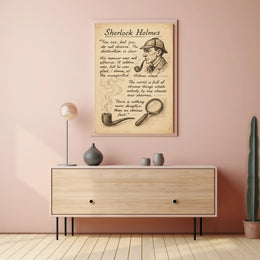 Sherlock Holmes Vintage Quote Art Motivational or Quote Poster PosterGoat