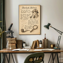Sherlock Holmes Vintage Quote Art Motivational or Quote Poster PosterGoat