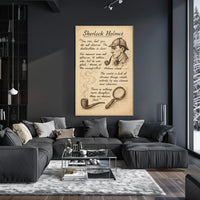 Sherlock Holmes Vintage Quote Art Motivational or Quote Poster PosterGoat