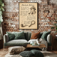 Sherlock Holmes Vintage Quote Art Motivational or Quote Poster PosterGoat